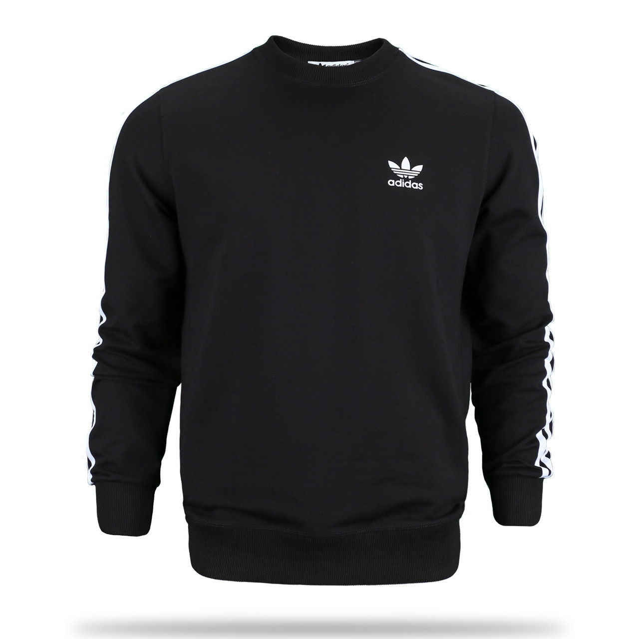 Світшот чоловічий чорний ADIDAS з білим лампасом BLK L (Р) 21-101-002 XL XXL