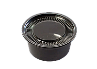 Соусник одноразовый черный 50мл с прозрачной крышкой (100шт/уп)