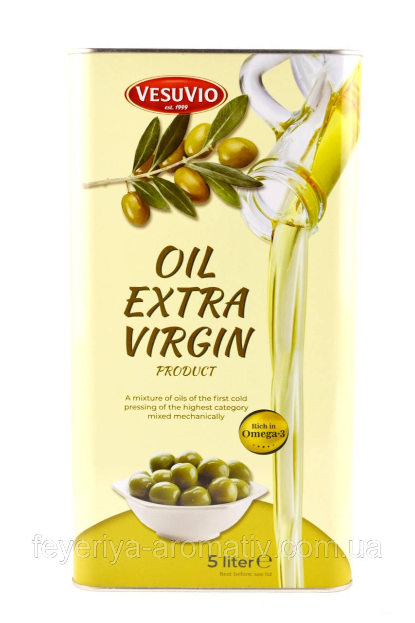 Олія оливкова Vesuvio Olio Extra Vergine di Olive бляшана банка 5 л ...