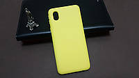 Чохол бампер силіконовий Samsung A013 Galaxy A01 Core Самсунг Колір Жовтий (yellow) Soft-touch з мікрофіброю