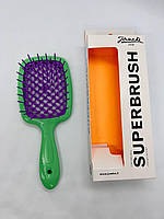 Расческа для волос Janeke Superbrush зеленый-фиолетовый