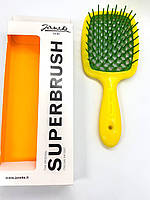 Расческа для волос Janeke Superbrush зеленый-желтый
