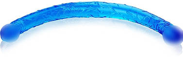 Реалістичний Двосторонній фалоімітатор 45 см Double Dong від Baile, блакитний   | Limon