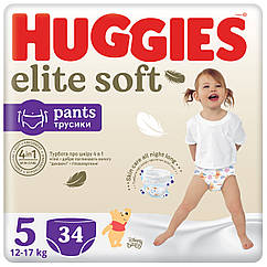 Трусики-подгузники Huggies Elite Soft  5 Mega Lebid 34 шт унісекс
