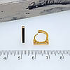 Сережки "Ажурна Стежка", без каміння, медзолото Xuping, позолота MNML 18К, фото 2