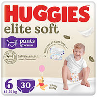 Трусики-подгузники Huggies Elite Soft 6 Mega Lebid 30 шт унисекс