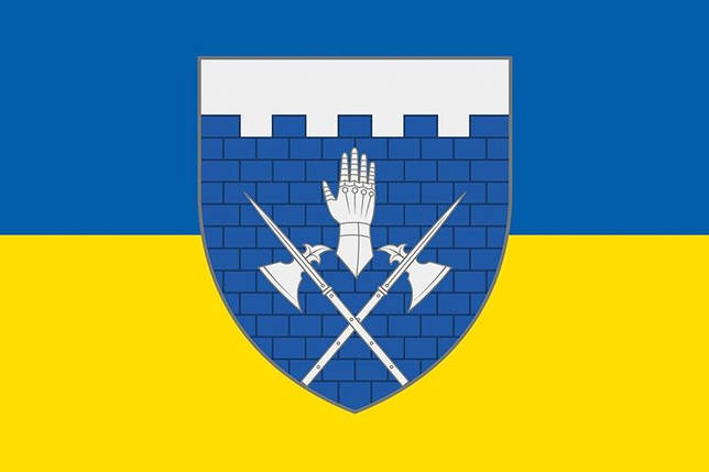 Прапор ЗСУ 101 ОБрО ГШ імені Геннадія Воробйова синьо-жовтий, фото 1