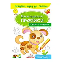 Гра "Свійські тварини. Багаторазові прописи" 9789669474254 /укр/ (50) "Пегас"