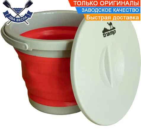 Відро складане силіконове 5 л + КРИШКА TRAMP складане відро Трамп відро силікон силіконове відро для риболовлі, фото 1