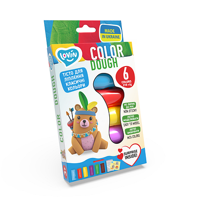 Набір для ліплення із тестом 6 кольорів ТМ Lovin(41175)