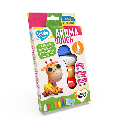 Набір тесту для ліплення "Aroma Assorted" ТМ Lovin 41178, 6 кольорів по 35 г