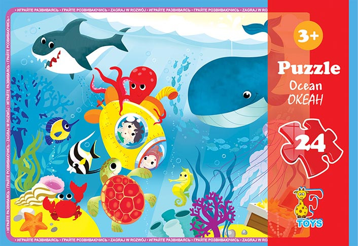 Пазли F-Toys Океан 24 елементів FA01 Flamingo toys (FA02)