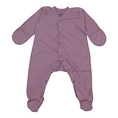 Чоловічок для новонароджех ліловий Simple Minikin Інтерлок ( в розмірах 50-62)