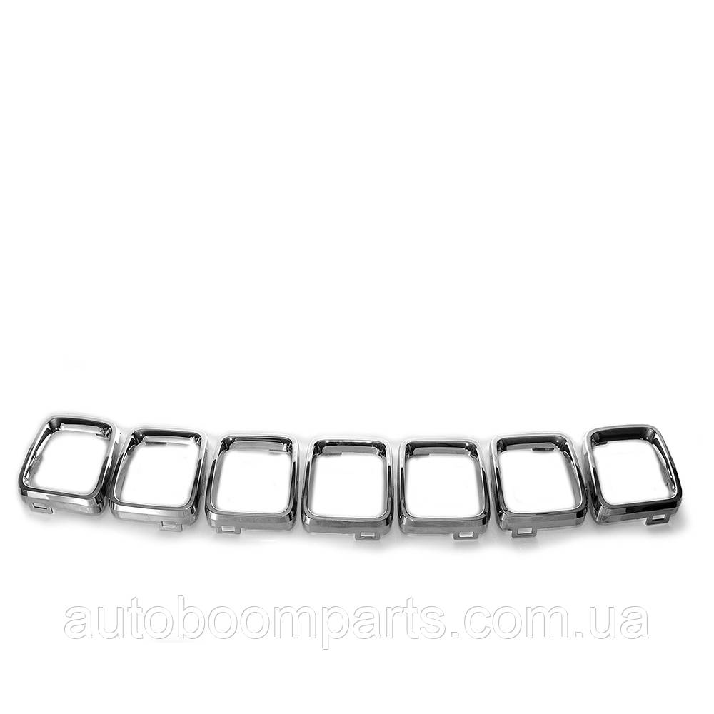 68405259AA Кільця решітки хром комплект (7шт) Jeep Compass 17-20, фото 1