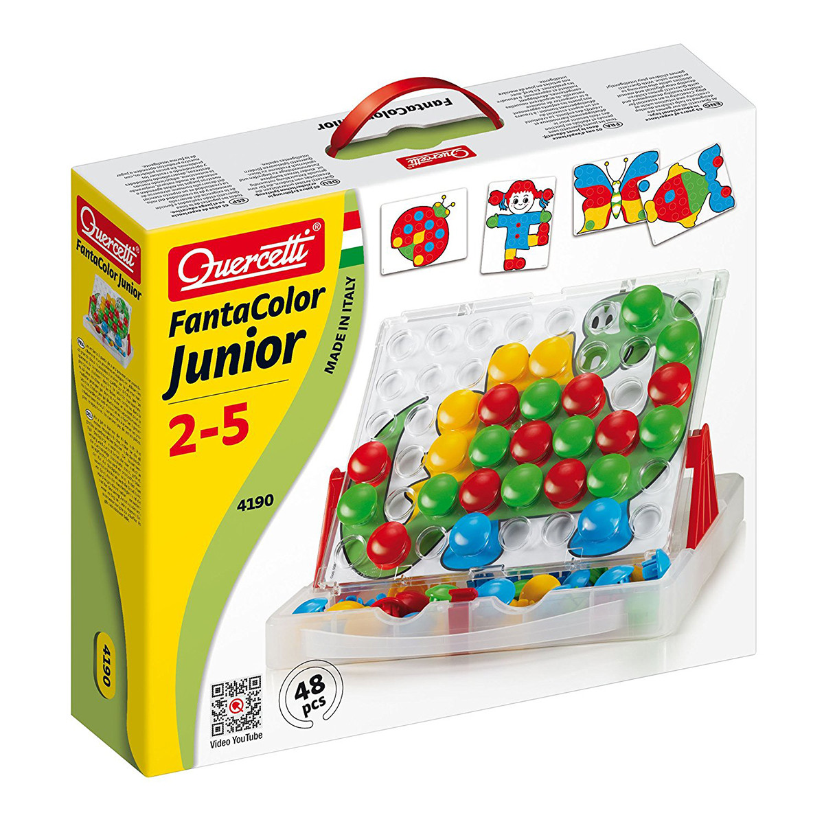Дитяча мозаїка Quercetti Fanta color Junior (Великі Фішки (48 Шт.) + Дошка 27Х21) 4190-Q