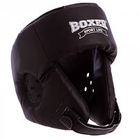 Шлем боксерский BOXER L кожвинил черный