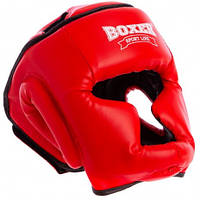 Шлем тренировочный каратэ BOXER L кожвинил красный