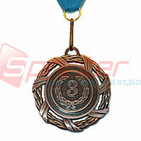 Медаль наградная с лентой 3 место J25-07В(5 см.)