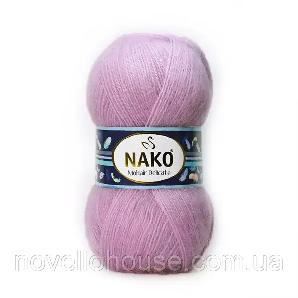 Nako MOHAIR DELICATE (Мохер Делiкат) № 1249/6113 рожевий (Напівшерстяна пряжа, нитки для в'язання)