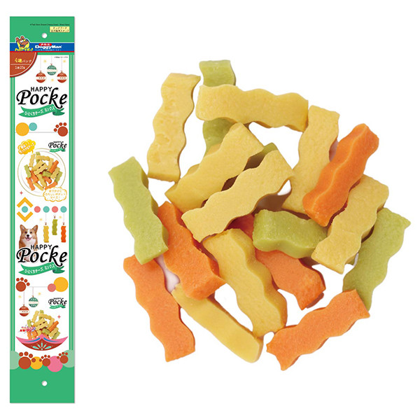 DoggyMan Wave Shaped Cheese Snack Mixed Flavor ДОГГІМЕН СИРНІ ПАЛИЧКИ ХВИЛЯ МІКС ласощі для собак, фото 1