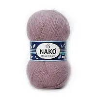 Nako MOHAIR DELICATE (Мохер Делiкат) № 1429/6114 суха троянда (Напівшерстяна пряжа, нитки для в'язання)