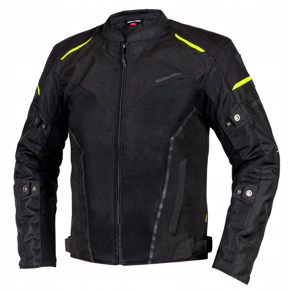 МОТОКУРТКА ТЕКСТИЛЬНА REBELHORN HIFLOW IV BLACK/FLO YELLOW