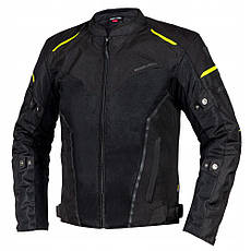 МОТОКУРТКА ТЕКСТИЛЬНА REBELHORN HIFLOW IV BLACK/FLO YELLOW