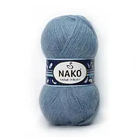 Nako MOHAIR DELICATE (Мохер Деликат) № 1986/6122 синий джинс (Полушерстяная пряжа, нитки для вязания)