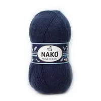 Nako MOHAIR DELICATE (Мохер Делiкат) № 2181/6146 темно-синій (Напівшерстяна пряжа, нитки для в'язання)