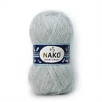 Nako MOHAIR DELICATE (Мохер Делiкат) № 2549/6152 сталевий сірий (Напівшерстяна пряжа, нитки для в'язання)