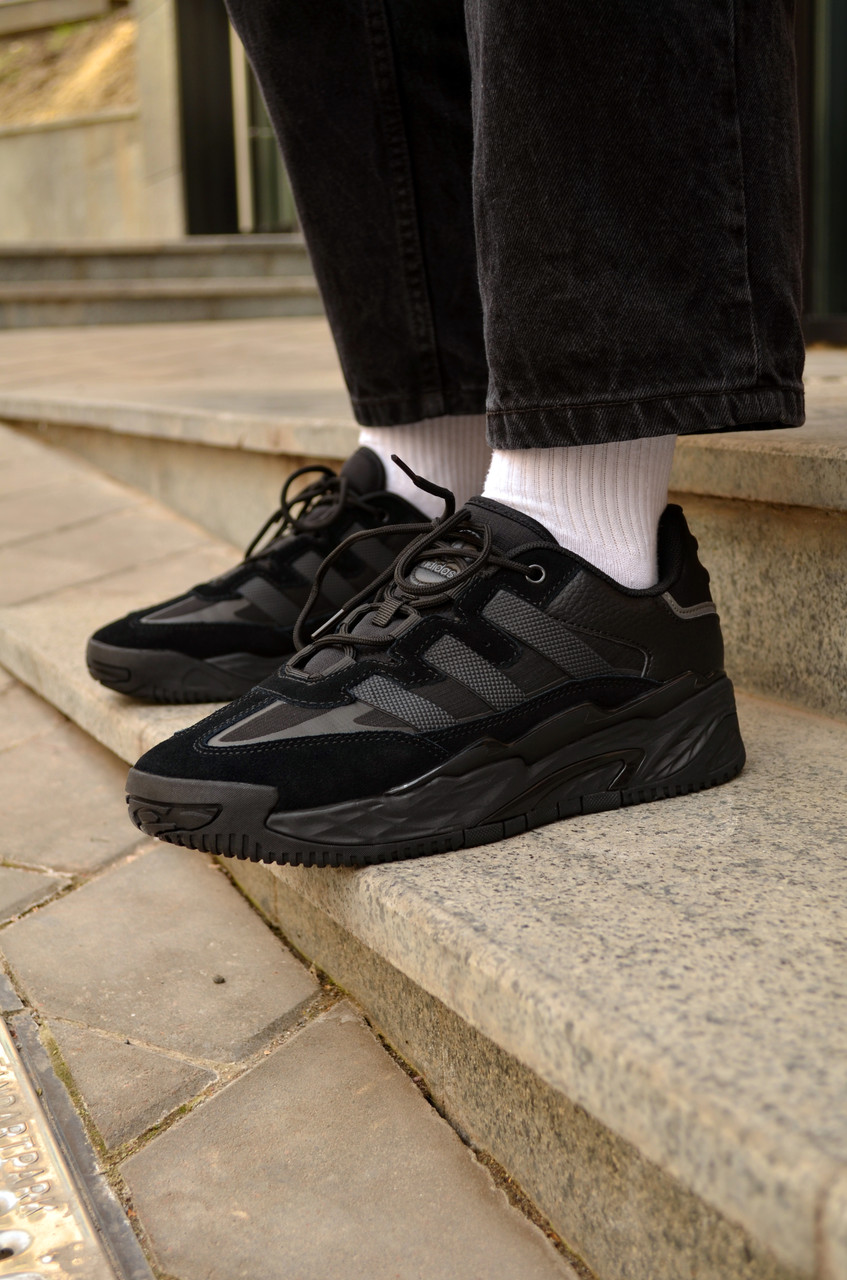 Кросівки чоловічі чорні Adidas Niteball (07300)