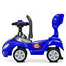 Дитяча каталка-толокар Bambi M 4205 з батьківською ручкою 2 в 1 синій, фото 7