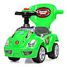 Дитяча каталка-толокар Bambi M 4205 з батьківською ручкою 2 в 1 зелений, фото 8