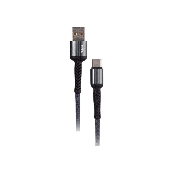 USB дата кабель EMY MY-452-2 micro USB 2M Black