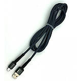 USB дата кабель EMY MY-452-2 micro USB 2M Black, фото 5