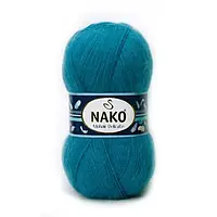 Nako MOHAIR DELICATE (Мохер Делiкат) № 6498/6123 петрольно-синій (Напівшерстяна пряжа, нитки для в'язання)