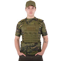 Плитоноска для бронепластин с системой MOLLE Military Rangers ZK-5515 оливковый