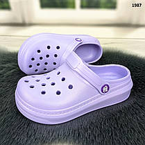Крокси сабо підліткові для дівчинки фіолетові Прогрес Україна 1987, фото 3