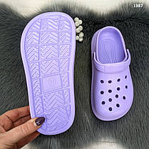 Крокси сабо підліткові для дівчинки фіолетові Прогрес Україна 1987, фото 2