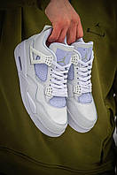 Мужские Кроссовки Nike Air Jordan 4 Retro All White 44