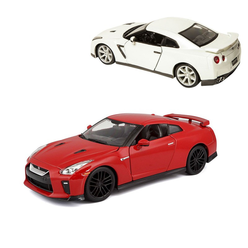 Автомодель — NISSAN GT-R (асорти червоний, білий металік, 1:24) Bburago 18-21082