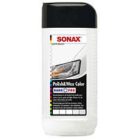 Цветной полироль c воском белый 250мл Polish&Wax Color NanoPro Sonax ( ) 296041-Sonax