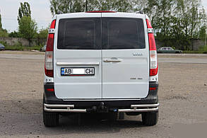 Захист заднього бампера, куточки Double Mercedes Vito 639