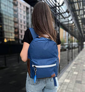 Рюкзак жіночий невеликий синій міський повсякденний 36х24х14см
