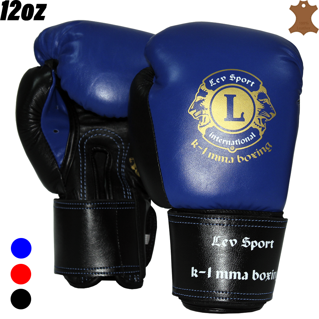 Купить Перчатки для бокса кикбоксинга 12 унций из натуральной кожы VIP ...