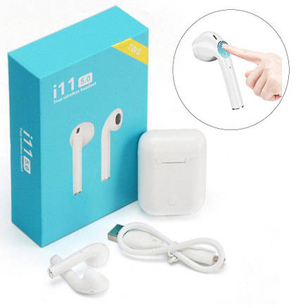 Гарнітура Bluetooth i 11 (A GOOD) BT 5.0 (Без заміни шлюбу), фото 2