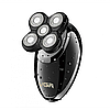 Електробритва роторна для чоловіків VGR-302 4в1 для вологого та сухого гоління з плавальними головками та тримером, фото 3