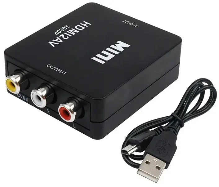 Конвертер HDMI to AV (RCA) \ av 001 / адаптер активний / відео і звук