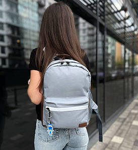 Рюкзак жіночий невеликий сірий міський повсякденний 36х24х14см