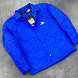 Куртка чоловіча The North Face стьобана вітровка спортивна весна осінь синя модна з кишенями Туреччина, фото 2